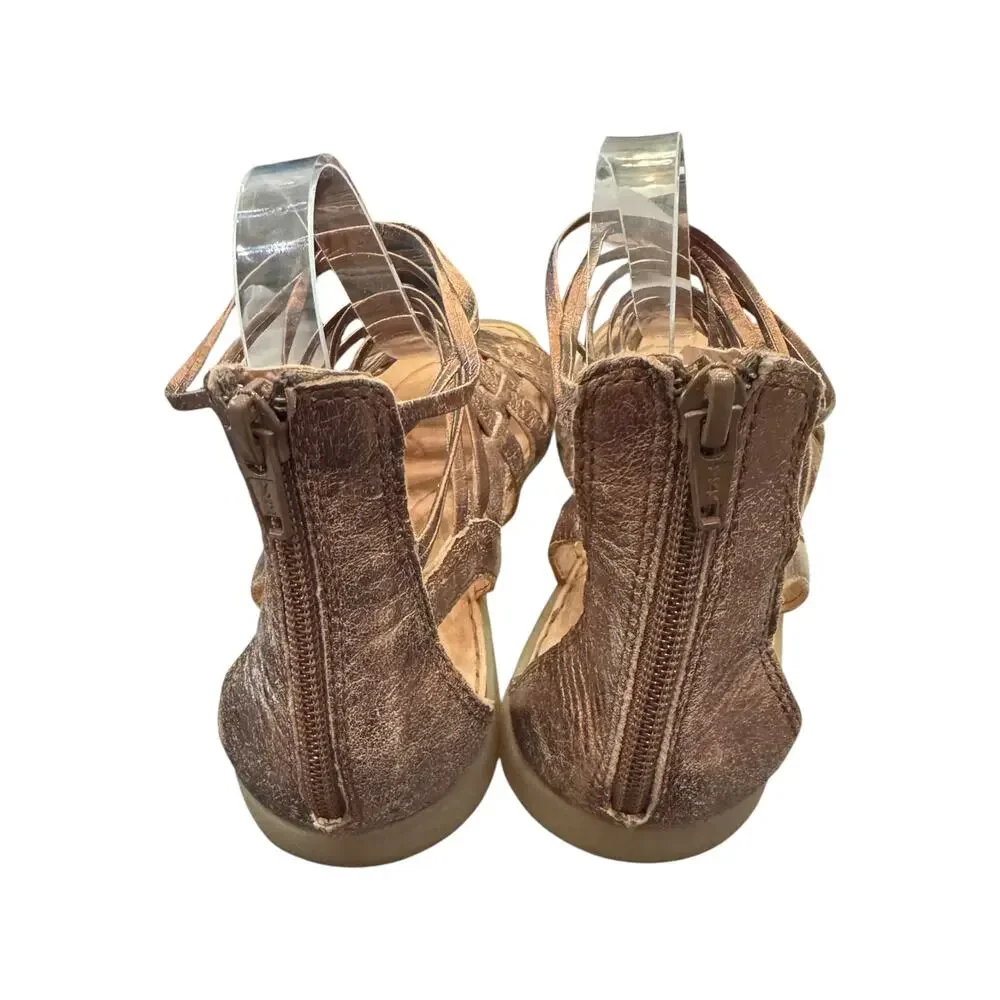 Born Metallic Bronze Leather Strappy Gladiator Sandals Women’s 7M F17018